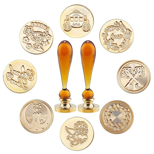 PandaHall CRASPIRE DIY Stamp Making Kits, Including Brass Wax Seal Stamp Head, Handmade Lampwork Handle, Golden, Brass Wax Seal Stamp Head...
PandaHall CRASPIRE DIY Stamp Making Kits, Including Brass Wax Seal Stamp Head, Handmade Lampwork Handle, Golden, Brass Wax Seal Stamp Head...