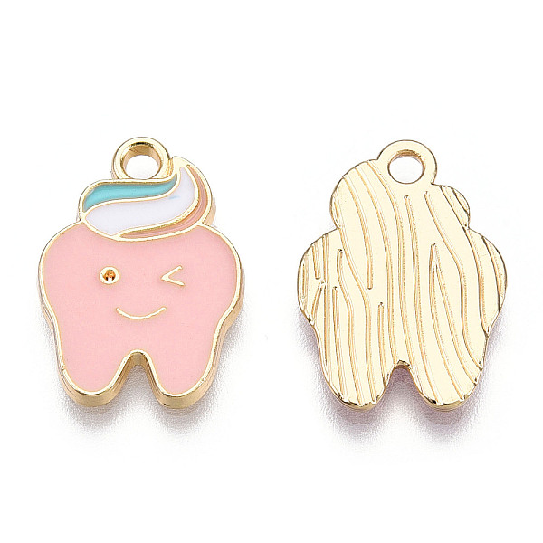 PandaHall Alloy Pendants, with Enamel, Cadmium Free & Lead Free, Light Gold, Tooth, Pink, 17.5x12.5x1.5mm, Hole: 1.8mm Alloy+Enamel Others...
PandaHall Alloy Pendants, with Enamel, Cadmium Free & Lead Free, Light Gold, Tooth, Pink, 17.5x12.5x1.5mm, Hole: 1.8mm Alloy+Enamel Others...