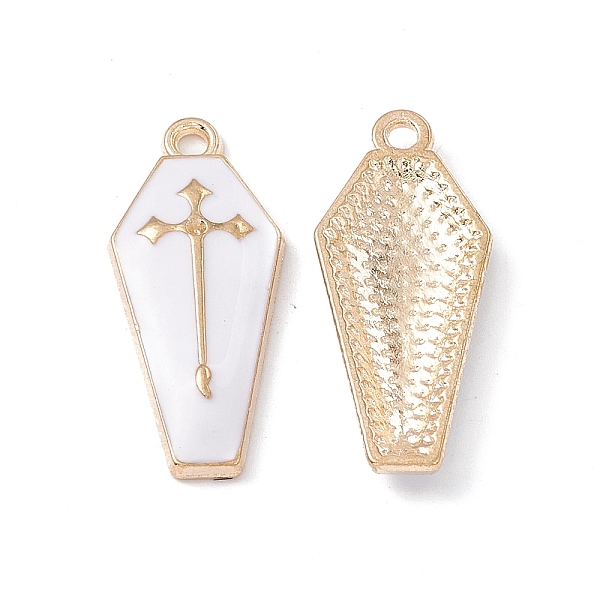 PandaHall Alloy Enamel Pendants, Coffin with Cross Charm, Golden, White, 26x11.5x3mm, Hole: 1.8mm Alloy+Enamel Others White
PandaHall Alloy Enamel Pendants, Coffin with Cross Charm, Golden, White, 26x11.5x3mm, Hole: 1.8mm Alloy+Enamel Others White