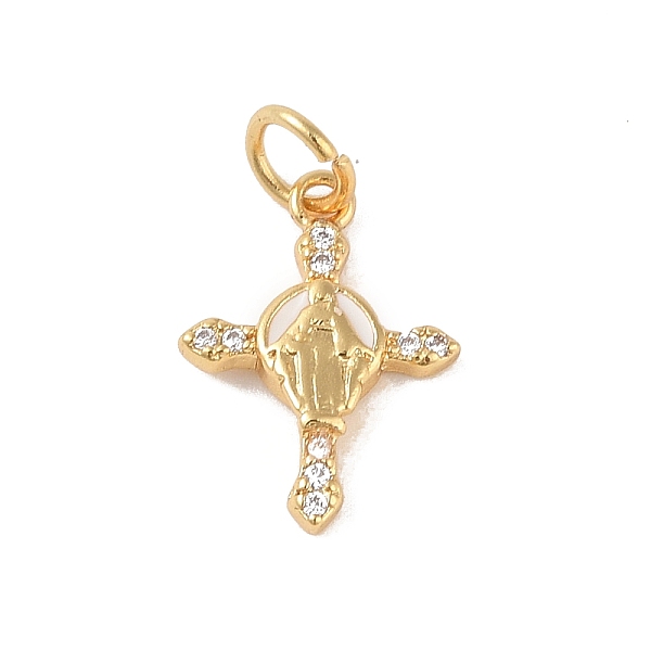 PandaHall Brass Micro Pave Clear Cubic Zirconia Pendants, with Enamel and Jump Ring, Real 18K Gold Plated, Cross, 15x11x2mm, Hole: 3mm..., White
PandaHall Brass Micro Pave Clear Cubic Zirconia Pendants, with Enamel and Jump Ring, Real 18K Gold Plated, Cross, 15x11x2mm, Hole: 3mm..., White