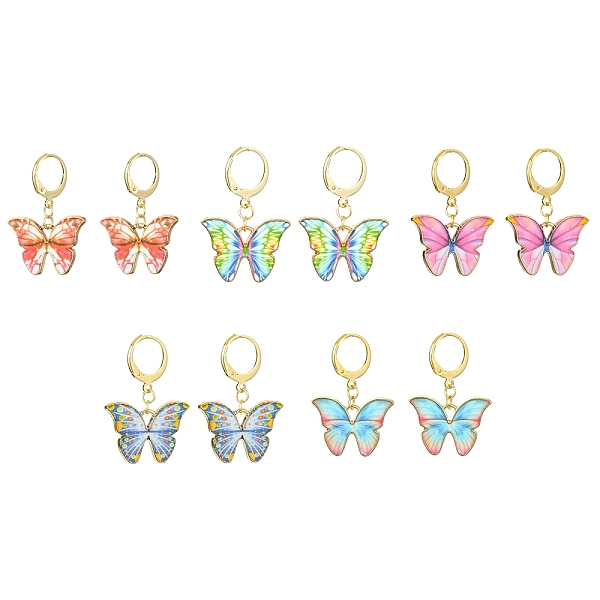 PandaHall Light Gold Tone Alloy Enamel Dangle Leverback Earrings, Butterfly, Mixed Color, 33x22mm Alloy Butterfly Multicolor
PandaHall Light Gold Tone Alloy Enamel Dangle Leverback Earrings, Butterfly, Mixed Color, 33x22mm Alloy Butterfly Multicolor
