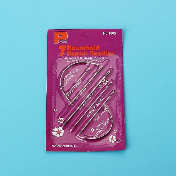 PandaHall 7Pcs Steel Heavy Duty Hand Sewing Needles Set, for Upholstery, Leather, Carpet Canvas Repair, Stainless Steel Color, 40~76mm Steel
PandaHall 7Pcs Steel Heavy Duty Hand Sewing Needles Set, for Upholstery, Leather, Carpet Canvas Repair, Stainless Steel Color, 40~76mm Steel