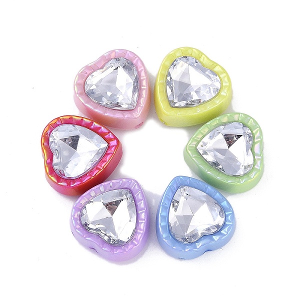 PandaHall UV Plating Iridescent Acrylic with Rhinestone Beads, Flat Round, Mixed Color, 22.5x20x11mm, Hole: 2.5mm Acrylic Heart Multicolor
PandaHall UV Plating Iridescent Acrylic with Rhinestone Beads, Flat Round, Mixed Color, 22.5x20x11mm, Hole: 2.5mm Acrylic Heart Multicolor