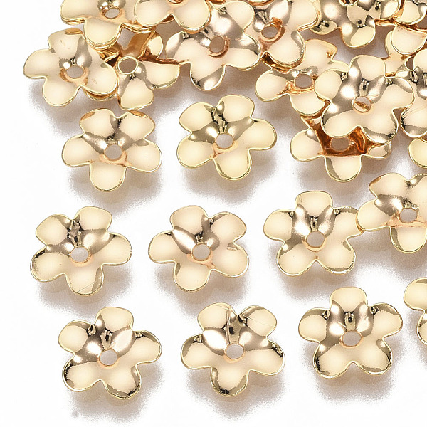 PandaHall Brass Bead Caps, Nickel Free, 5-Petal, Flower, Real 18K Gold Plated, 8.5x9x1.5mm, Hole: 1.4mm Brass
PandaHall Brass Bead Caps, Nickel Free, 5-Petal, Flower, Real 18K Gold Plated, 8.5x9x1.5mm, Hole: 1.4mm Brass
