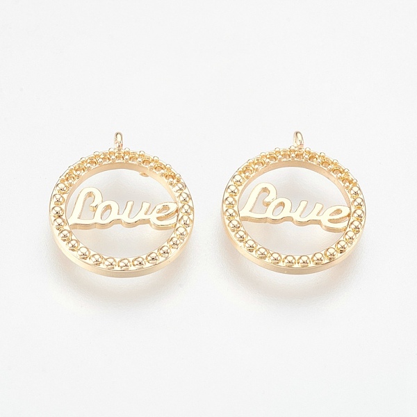 PandaHall Brass Pendant Rhinestone Settings, Nickel Free, Flat Round with Word Love, Real 18K Gold Plated, Fit For 0.8mm Rhinestone...
PandaHall Brass Pendant Rhinestone Settings, Nickel Free, Flat Round with Word Love, Real 18K Gold Plated, Fit For 0.8mm Rhinestone...