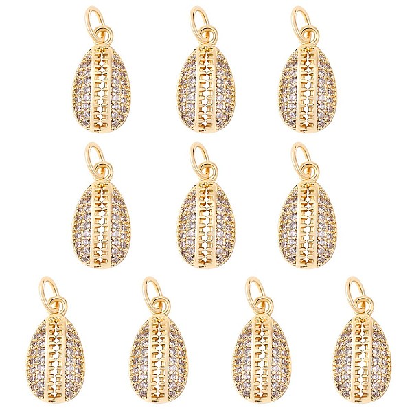 PandaHall 10Pcs Rack Plating Brass Micro Pave Clear Cubic Zirconia Charms, with Jump Rings, Long-Lasting Plated, Cadmium Free & Lead Free...
PandaHall 10Pcs Rack Plating Brass Micro Pave Clear Cubic Zirconia Charms, with Jump Rings, Long-Lasting Plated, Cadmium Free & Lead Free...