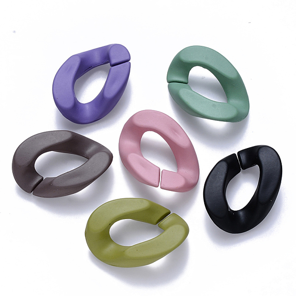 PandaHall Opaque Spray Painted Acrylic Linking Rings, Quick Link Connectors, for Curb Chains Making, Twist, Mixed Color, 30x21x6mm, Inner..., Multicolor
PandaHall Opaque Spray Painted Acrylic Linking Rings, Quick Link Connectors, for Curb Chains Making, Twist, Mixed Color, 30x21x6mm, Inner..., Multicolor