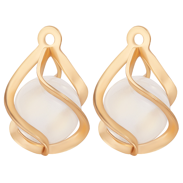 PandaHall Beebeecraft 20Pcs Brass Twist Teardrop Cage Pendants, with WhiteSmoke Cat Eye Beads, Nickel Free, Real 18K Gold Plated..., White
PandaHall Beebeecraft 20Pcs Brass Twist Teardrop Cage Pendants, with WhiteSmoke Cat Eye Beads, Nickel Free, Real 18K Gold Plated..., White