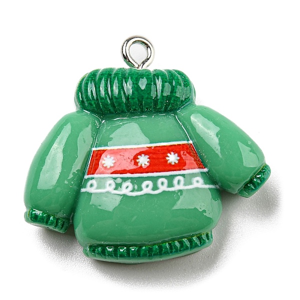 PandaHall Opaque Resin Pendants, Christmas Charms with Platinum Plated Iron Loops, Green, Clothes, 26x27x8mm, Hole: 2mm Iron+Resin Clothes...
PandaHall Opaque Resin Pendants, Christmas Charms with Platinum Plated Iron Loops, Green, Clothes, 26x27x8mm, Hole: 2mm Iron+Resin Clothes...