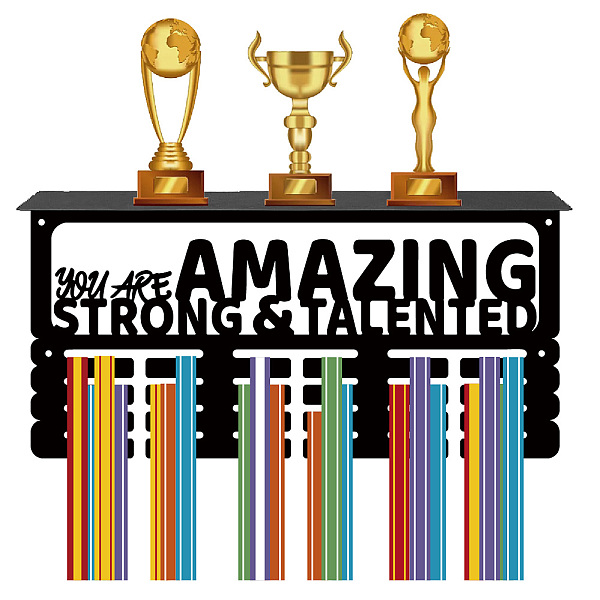 PandaHall Rectangle with Word You Are Amazing Strong & Talented, Iron Medal Hanger Holder, with Screws & Anchor Plug & Nut & Shim Ring, Word..., Black
PandaHall Rectangle with Word You Are Amazing Strong & Talented, Iron Medal Hanger Holder, with Screws & Anchor Plug & Nut & Shim Ring, Word..., Black