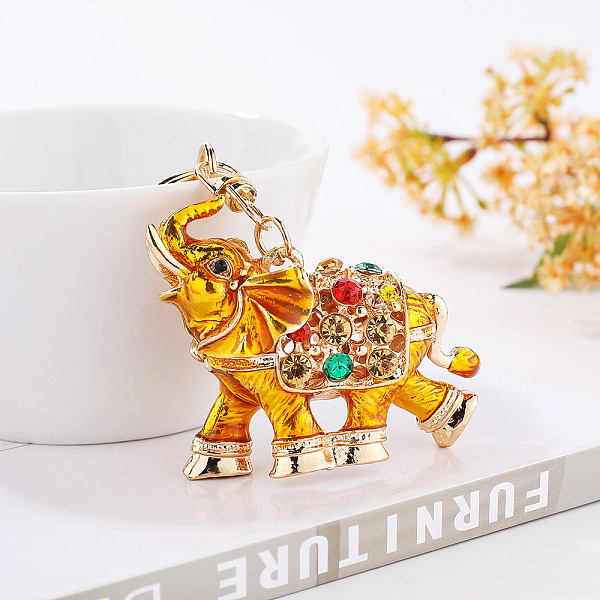 PandaHall Alloy Rhinestone Keychains, Enamel Style, Elephant Pendant Keychain, Gold, 11cm Alloy Rhinestone+Enamel Elephant Gold
PandaHall Alloy Rhinestone Keychains, Enamel Style, Elephant Pendant Keychain, Gold, 11cm Alloy Rhinestone+Enamel Elephant Gold