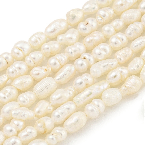 PandaHall Natural Cultured Freshwater Pearl Beads Strands, Baroque Keshi Pearl, Rice, Floral White, 2.5~3x3.5~4.5mm, Hole: 0.5mm, about...
PandaHall Natural Cultured Freshwater Pearl Beads Strands, Baroque Keshi Pearl, Rice, Floral White, 2.5~3x3.5~4.5mm, Hole: 0.5mm, about...