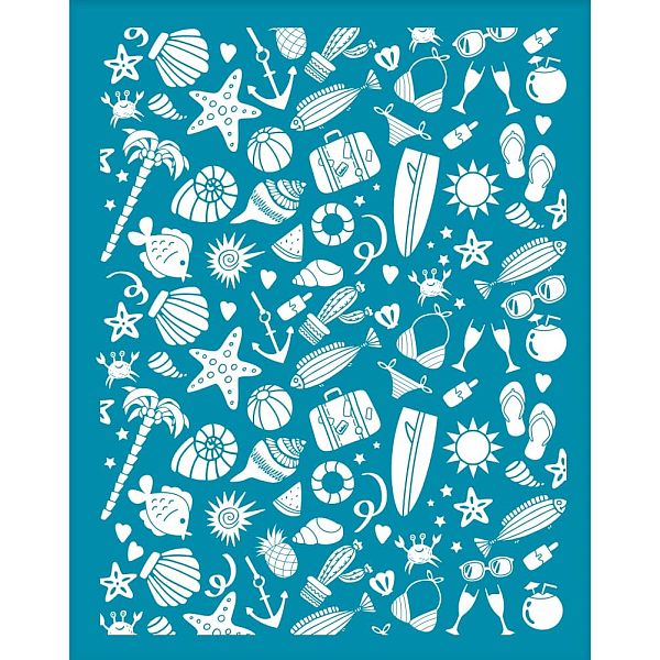 PandaHall OLYCRAFT 4x5 Inch Summer Clay Stencil Starfish Coconut Tree Silk Screen Printing Stencils Fish Bikini Sunglasses Silk Screen..., Cyan
PandaHall OLYCRAFT 4x5 Inch Summer Clay Stencil Starfish Coconut Tree Silk Screen Printing Stencils Fish Bikini Sunglasses Silk Screen..., Cyan