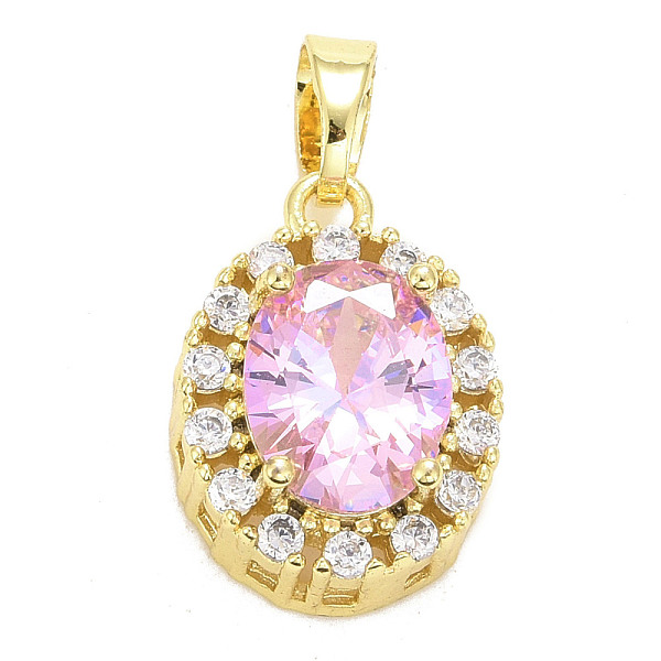 PandaHall Brass Micro Pave Cubic Zirconia Pendants, Long-Lasting Plated, Real 18K Gold Plated, Oval, Pearl Pink, 15x11x7mm, Hole: 5x3mm...
PandaHall Brass Micro Pave Cubic Zirconia Pendants, Long-Lasting Plated, Real 18K Gold Plated, Oval, Pearl Pink, 15x11x7mm, Hole: 5x3mm...
