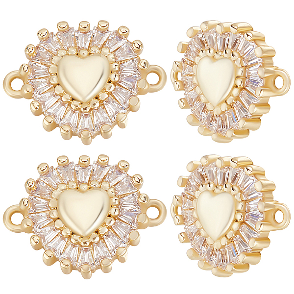 PandaHall Beebeecraft 6Pcs Brass Pave Clear Cubic Zirconia Connector Charms, Heart Links, Golden, 14x18x3.5mm, Hole: 1.2mm Brass+Cubic...
PandaHall Beebeecraft 6Pcs Brass Pave Clear Cubic Zirconia Connector Charms, Heart Links, Golden, 14x18x3.5mm, Hole: 1.2mm Brass+Cubic...