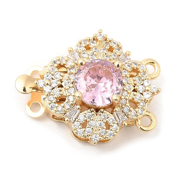 PandaHall Brass Micro Pave Clear Cubic Zirconia Box Clasps, 2-Strand, 4-Hole, with Pink Glass Rhinestone, Crown, 17.5x22x9mm, Hole: 1.4mm...
PandaHall Brass Micro Pave Clear Cubic Zirconia Box Clasps, 2-Strand, 4-Hole, with Pink Glass Rhinestone, Crown, 17.5x22x9mm, Hole: 1.4mm...