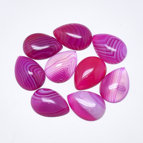 PandaHall Natural Banded Agate/Striped Agate Cabochons, Dyed, Teardrop, Magenta, 25x18x6~7mm Banded Agate Teardrop Pink
PandaHall Natural Banded Agate/Striped Agate Cabochons, Dyed, Teardrop, Magenta, 25x18x6~7mm Banded Agate Teardrop Pink