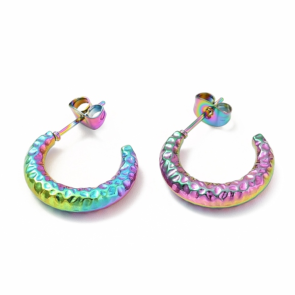 PandaHall Ion Plating(IP) 304 Stainless Steel Crescent Moon Stud Earrings, Half Hoop Earrings for Women, Rainbow Color, 14x18x3.5mm, Pin...
PandaHall Ion Plating(IP) 304 Stainless Steel Crescent Moon Stud Earrings, Half Hoop Earrings for Women, Rainbow Color, 14x18x3.5mm, Pin...