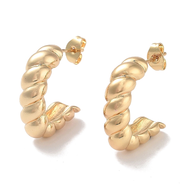 PandaHall Brass Twist Half Round Stud Earrings, Half Hoop Earrings, Long-Lasting Plated, Golden, 21.5x6.5mm Brass Half Round
PandaHall Brass Twist Half Round Stud Earrings, Half Hoop Earrings, Long-Lasting Plated, Golden, 21.5x6.5mm Brass Half Round