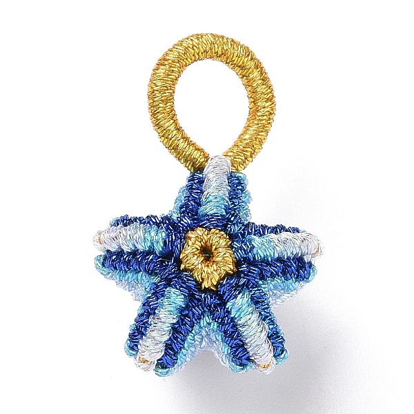 PandaHall Woven Cotton Rope Pendant, Pentacle, Dark Blue, 20x12.5x9.5~11mm, Hole: 6x5.5mm Cotton Pentagon
PandaHall Woven Cotton Rope Pendant, Pentacle, Dark Blue, 20x12.5x9.5~11mm, Hole: 6x5.5mm Cotton Pentagon