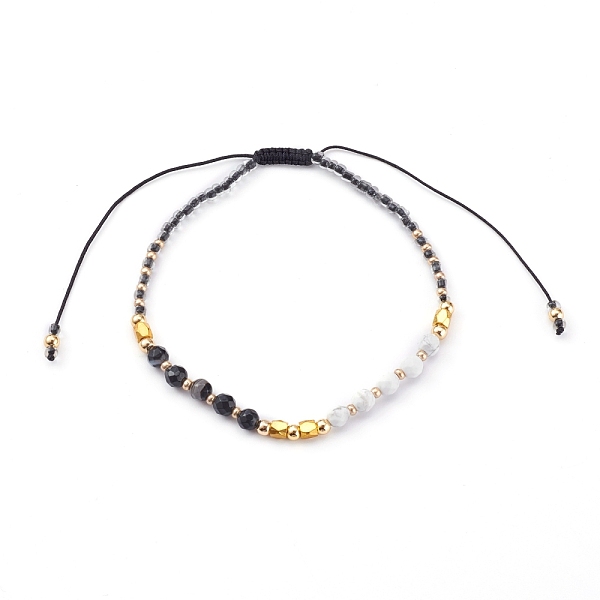 PandaHall Adjustable Nylon Cord Braided Bead Bracelets, with Natural Howlite & Agate Beads, Glass Seed Beads and Brass Beads, Golden, Inner...
PandaHall Adjustable Nylon Cord Braided Bead Bracelets, with Natural Howlite & Agate Beads, Glass Seed Beads and Brass Beads, Golden, Inner...