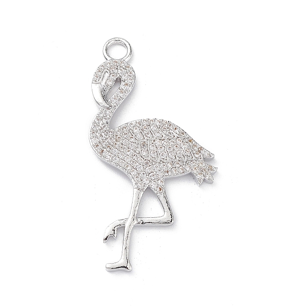 PandaHall Rack Plating Brass Micro Pave Clear Cubic Zirconia Bird Pendants, Flamingo Shape Charms, Long-Lasting Plated, Cadmium Free & Lead...
PandaHall Rack Plating Brass Micro Pave Clear Cubic Zirconia Bird Pendants, Flamingo Shape Charms, Long-Lasting Plated, Cadmium Free & Lead...