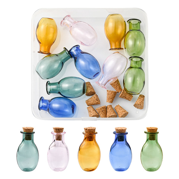 PandaHall 10Pcs 5 Colors Oval Glass Cork Bottles Ornament, Glass Empty Wishing Bottles, DIY Vials for Pendant Decorations, Mixed Color..., Multicolor
PandaHall 10Pcs 5 Colors Oval Glass Cork Bottles Ornament, Glass Empty Wishing Bottles, DIY Vials for Pendant Decorations, Mixed Color..., Multicolor