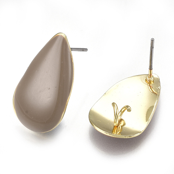 PandaHall Alloy Stud Earring Findings, with Loop, Enamel and Steel Pins, Teardrop, Light Gold, Camel, 22x13mm, Hole: 3mm, Pin: 0.7mm Alloy..., Brown
PandaHall Alloy Stud Earring Findings, with Loop, Enamel and Steel Pins, Teardrop, Light Gold, Camel, 22x13mm, Hole: 3mm, Pin: 0.7mm Alloy..., Brown