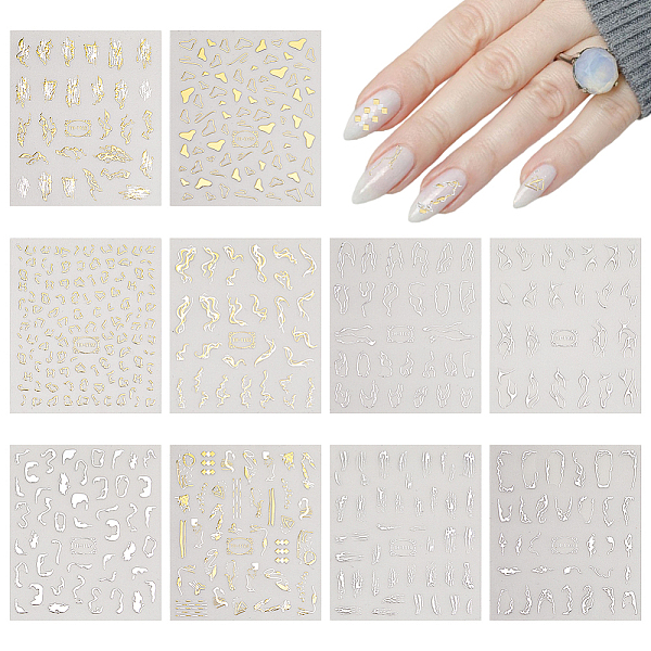 PandaHall HOBBIESAY 10 Sheets 10 Style Gold Stamping Wave French French Tips Nail Stickers, Nail Decals with Self Adhesive, for Women Girls...
PandaHall HOBBIESAY 10 Sheets 10 Style Gold Stamping Wave French French Tips Nail Stickers, Nail Decals with Self Adhesive, for Women Girls...