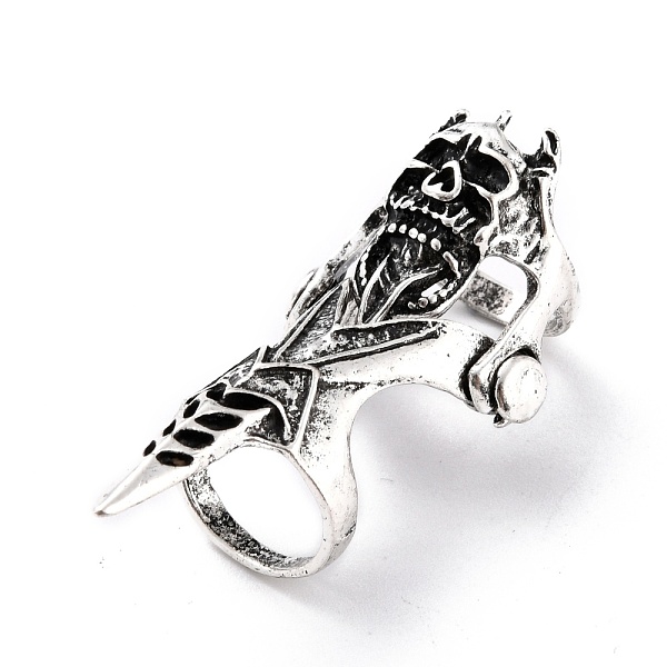 PandaHall Alloy Finger Rings for Men, Skull, Antique Silver, US Size 5 1/2(16.1mm), 63x23x21mm Alloy
PandaHall Alloy Finger Rings for Men, Skull, Antique Silver, US Size 5 1/2(16.1mm), 63x23x21mm Alloy