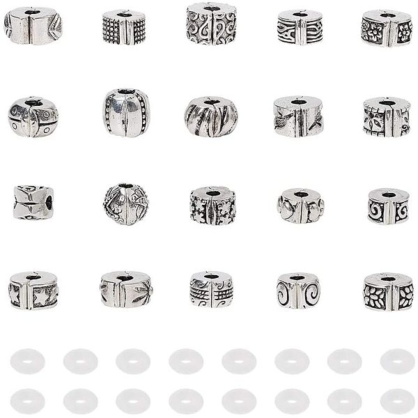 PandaHall 20 pcs Alloy European Beads Dangle Pendant Charms Metal Spacer Beads with 20 pcs Silicone O-Ring Stoppers Fit Snake Style Charm...
PandaHall 20 pcs Alloy European Beads Dangle Pendant Charms Metal Spacer Beads with 20 pcs Silicone O-Ring Stoppers Fit Snake Style Charm...