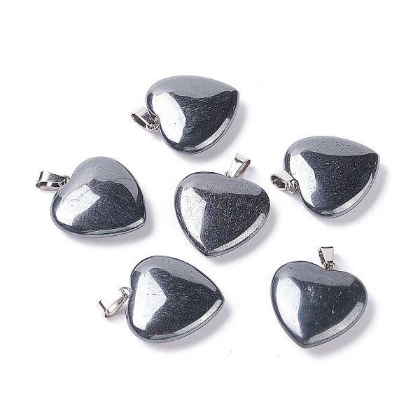 PandaHall Natural Hematite Pendants, with Platinum Tone Brass Findings, Heart, 27~28x24.5~26x6~8.5mm, Hole: 2.4x5.6mm Hematite Heart
PandaHall Natural Hematite Pendants, with Platinum Tone Brass Findings, Heart, 27~28x24.5~26x6~8.5mm, Hole: 2.4x5.6mm Hematite Heart