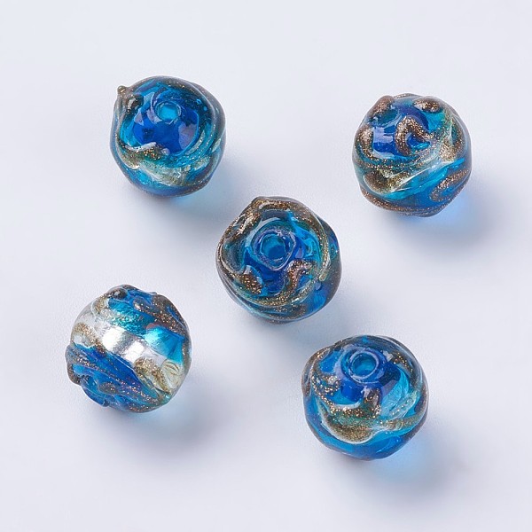 PandaHall Handmade Silver Foil Lampwork Beads, with Gold Sand, Round, Dodger Blue, 12mm, Hole: 1mm Silver Foil Round Blue
PandaHall Handmade Silver Foil Lampwork Beads, with Gold Sand, Round, Dodger Blue, 12mm, Hole: 1mm Silver Foil Round Blue