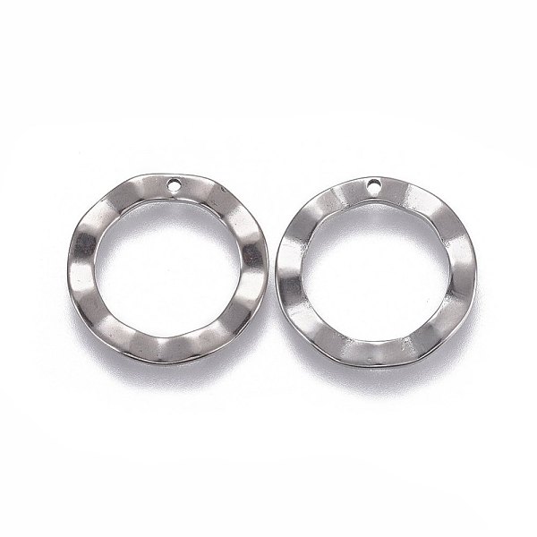 PandaHall 201 Stainless Steel Pendants, Wave Ring, Stainless Steel Color, 18x1.2mm, Hole: 1mm 201 Stainless Steel Ring
PandaHall 201 Stainless Steel Pendants, Wave Ring, Stainless Steel Color, 18x1.2mm, Hole: 1mm 201 Stainless Steel Ring