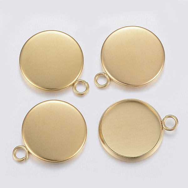 PandaHall 304 Stainless Steel Pendant Cabochon Settings, Plain Edge Bezel Cups, Flat Round, Golden, 13x10x2mm, Hole: 1.6mm, Tray: 8mm 304...
PandaHall 304 Stainless Steel Pendant Cabochon Settings, Plain Edge Bezel Cups, Flat Round, Golden, 13x10x2mm, Hole: 1.6mm, Tray: 8mm 304...