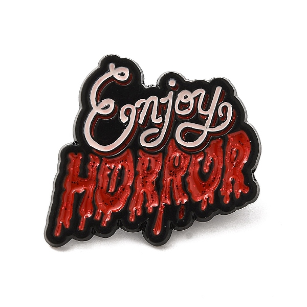 PandaHall Alloy Enamel Pins, Word Enjoy Horror Brooches, Gunmetal, Red, Red, 26.5x30x1.5mm Alloy+Enamel Letter Red
PandaHall Alloy Enamel Pins, Word Enjoy Horror Brooches, Gunmetal, Red, Red, 26.5x30x1.5mm Alloy+Enamel Letter Red