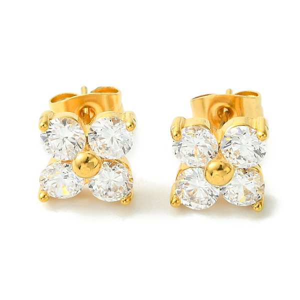 PandaHall Vacuum Plating 304 Stainless Steel Cubic Zirconia Stud Earrings for Women, Flower, Golden, 11.5x11.5mm 304 Stainless Steel Flower..., Clear
PandaHall Vacuum Plating 304 Stainless Steel Cubic Zirconia Stud Earrings for Women, Flower, Golden, 11.5x11.5mm 304 Stainless Steel Flower..., Clear