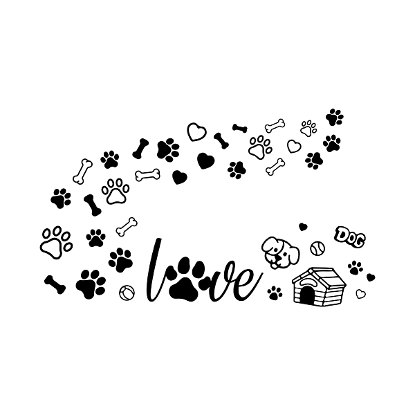 PandaHall PVC Wall Stickers, for Home Living Room Bedroom Decoration, Black, Dog Bone Pattern, 900x280mm PVC Dog Black
PandaHall PVC Wall Stickers, for Home Living Room Bedroom Decoration, Black, Dog Bone Pattern, 900x280mm PVC Dog Black