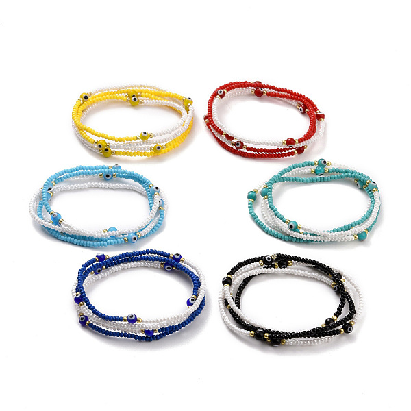 PandaHall Evil Eye Lampwork & Glass Seed Beaded Elastic Waist Bead Chains, Summer Body Chains, Bikini Jewelry Chains for Women Girls, Mixed..., Multicolor
PandaHall Evil Eye Lampwork & Glass Seed Beaded Elastic Waist Bead Chains, Summer Body Chains, Bikini Jewelry Chains for Women Girls, Mixed..., Multicolor