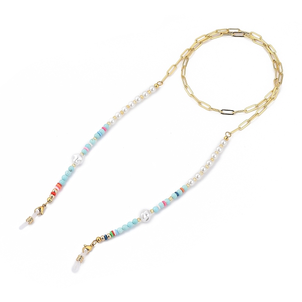 PandaHall Brass Eyeglasses Chains, Neck Strap for Eyeglasses, with Polymer Clay Heishi Beads, Glass Beads, Plastic Beads, Natural Turquoise...
PandaHall Brass Eyeglasses Chains, Neck Strap for Eyeglasses, with Polymer Clay Heishi Beads, Glass Beads, Plastic Beads, Natural Turquoise...