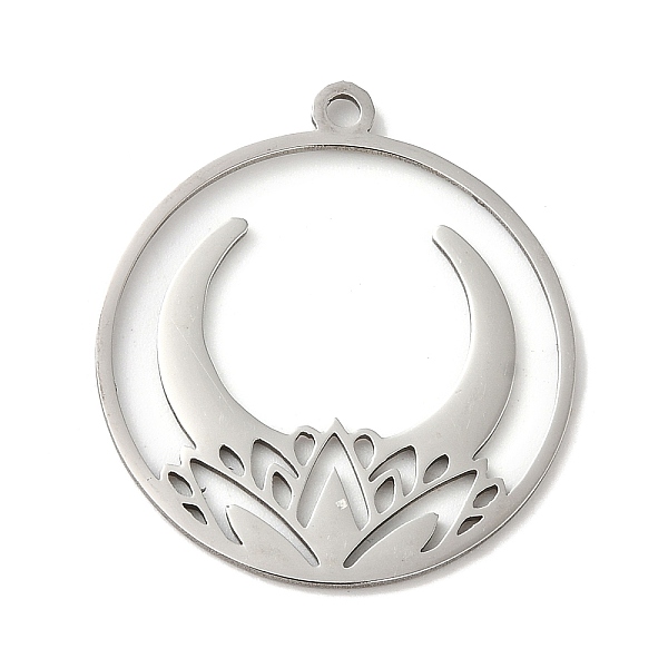 PandaHall 201 Stainless Steel Pendants, Flat Round with Lotus Crescent, Stainless Steel Color, 33x29x1mm, Hole: 1.8mm 201 Stainless Steel...
PandaHall 201 Stainless Steel Pendants, Flat Round with Lotus Crescent, Stainless Steel Color, 33x29x1mm, Hole: 1.8mm 201 Stainless Steel...