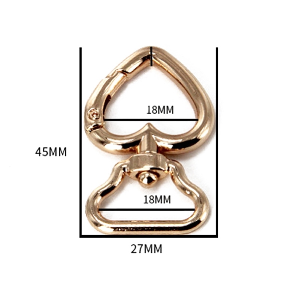PandaHall Zinc Swivel Clasps, for Bag Making, Peach, 45x27x4mm, Hole: 18mm Alloy Peach
PandaHall Zinc Swivel Clasps, for Bag Making, Peach, 45x27x4mm, Hole: 18mm Alloy Peach