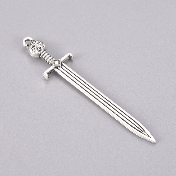 PandaHall Tibetan Style Alloy Big Pendants, Long Swords, for Crafting, Pendant Making, Antique Silver, 66.7x14.5x5.5mm, Hole: 2mm Alloy...
PandaHall Tibetan Style Alloy Big Pendants, Long Swords, for Crafting, Pendant Making, Antique Silver, 66.7x14.5x5.5mm, Hole: 2mm Alloy...