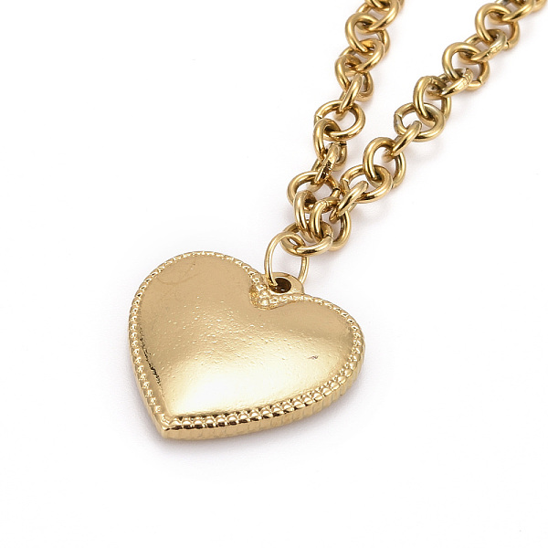 PandaHall 304 Stainless Steel Pendant Necklaces, with Toggle Clasps, Heart, Golden, 17.52 inch(44.5cm) 304 Stainless Steel
PandaHall 304 Stainless Steel Pendant Necklaces, with Toggle Clasps, Heart, Golden, 17.52 inch(44.5cm) 304 Stainless Steel