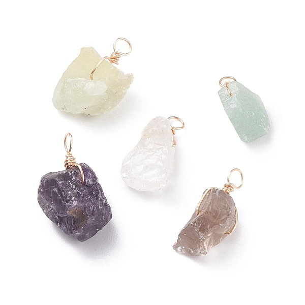 PandaHall Natural Gemstone Pendants, with Eco-Friendly Copper Wire, Nuggets, Golden, 16~22x12~16.5x6.5~13mm, Hole: 2.6~3.3mm Mixed Stone...
PandaHall Natural Gemstone Pendants, with Eco-Friendly Copper Wire, Nuggets, Golden, 16~22x12~16.5x6.5~13mm, Hole: 2.6~3.3mm Mixed Stone...
