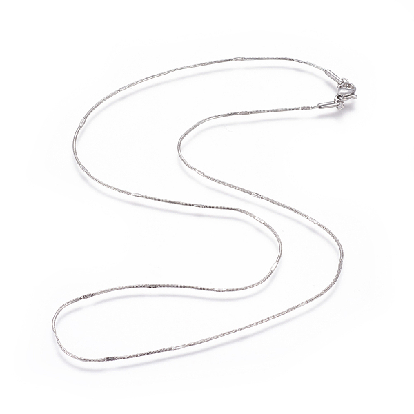 PandaHall 304 Stainless Steel Snake Chain Necklaces, with Lobster Claw Clasps, Stainless Steel Color, 19.7 inch(50cm)x1~1.2mm 304 Stainless...
PandaHall 304 Stainless Steel Snake Chain Necklaces, with Lobster Claw Clasps, Stainless Steel Color, 19.7 inch(50cm)x1~1.2mm 304 Stainless...