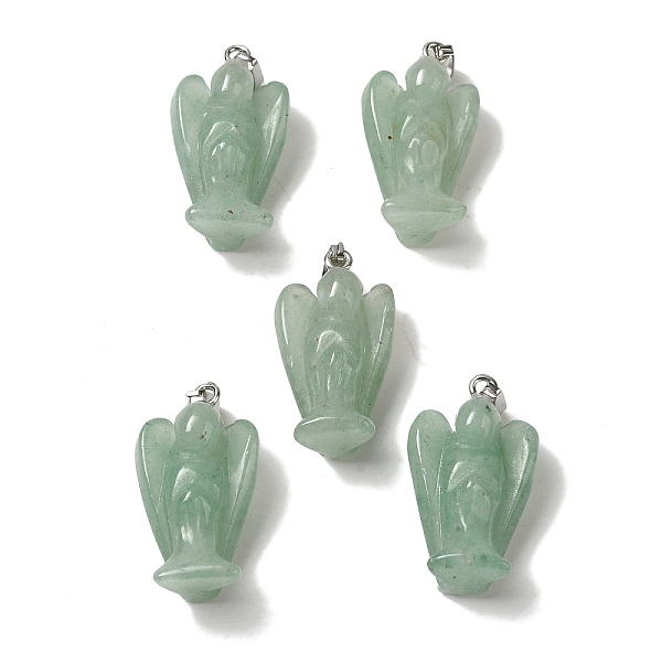 PandaHall Natural Green Aventurine Pendants, Angel Charms with Platinum Plated Alloy Snap on Bails, 31~31.5x17~18x12mm, Hole: 7.5x4mm Green...
PandaHall Natural Green Aventurine Pendants, Angel Charms with Platinum Plated Alloy Snap on Bails, 31~31.5x17~18x12mm, Hole: 7.5x4mm Green...