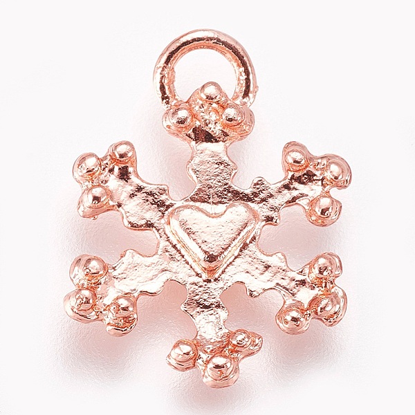 PandaHall Alloy Pendants, Christmas Series, Snowflake, Rose Gold, 16.5~17x12.5x2mm, Hole: 3mm Alloy Snowflake
PandaHall Alloy Pendants, Christmas Series, Snowflake, Rose Gold, 16.5~17x12.5x2mm, Hole: 3mm Alloy Snowflake