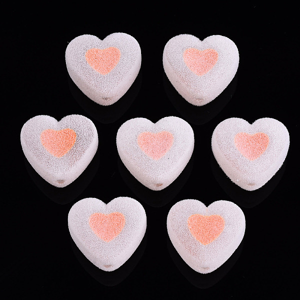 PandaHall Flocky Acrylic Beads, Bead in Bead, Heart, Light Salmon, 16x18x11mm, Hole: 2mm Acrylic Heart
PandaHall Flocky Acrylic Beads, Bead in Bead, Heart, Light Salmon, 16x18x11mm, Hole: 2mm Acrylic Heart