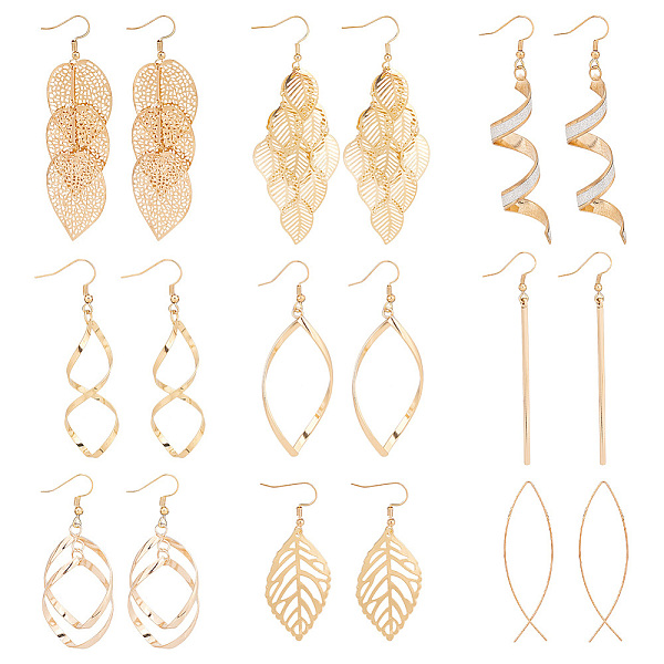 PandaHall ANATTASOUL 9 Pairs 9 Style Alloy Long Dangle Earrings, Cluster Earrings, Leaf & Jesus Fish & Oval & Infinity, Golden...
PandaHall ANATTASOUL 9 Pairs 9 Style Alloy Long Dangle Earrings, Cluster Earrings, Leaf & Jesus Fish & Oval & Infinity, Golden...